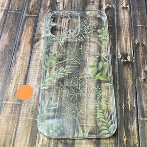 5for$10 IPhone 14 Pro Max Clear Green Leaf Phone Case NWT